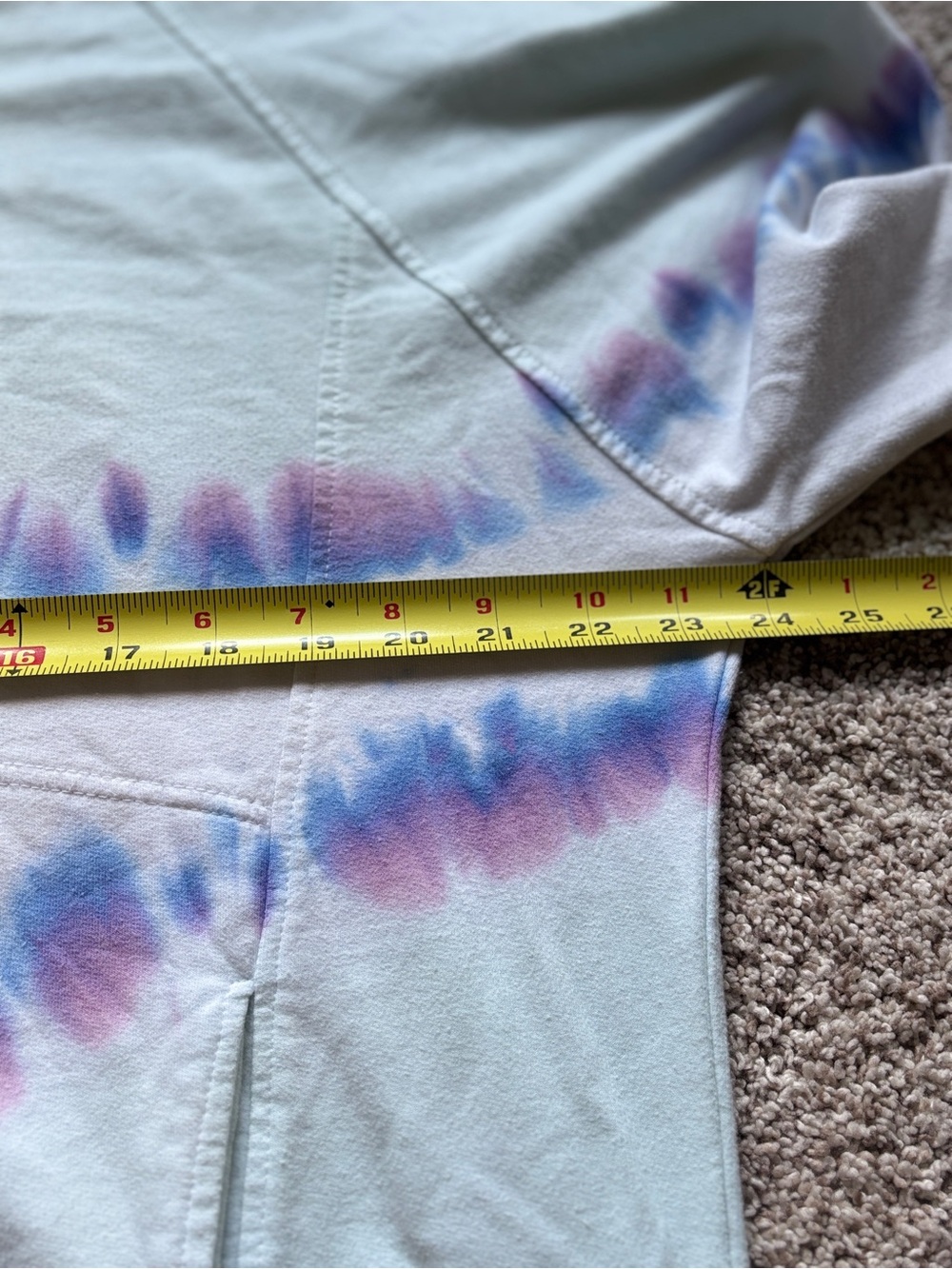 Peloton Tie Dye Sunburst Half Zip Pullover Hoodie Sweatshirt Size Medium - Picture 10 of 11